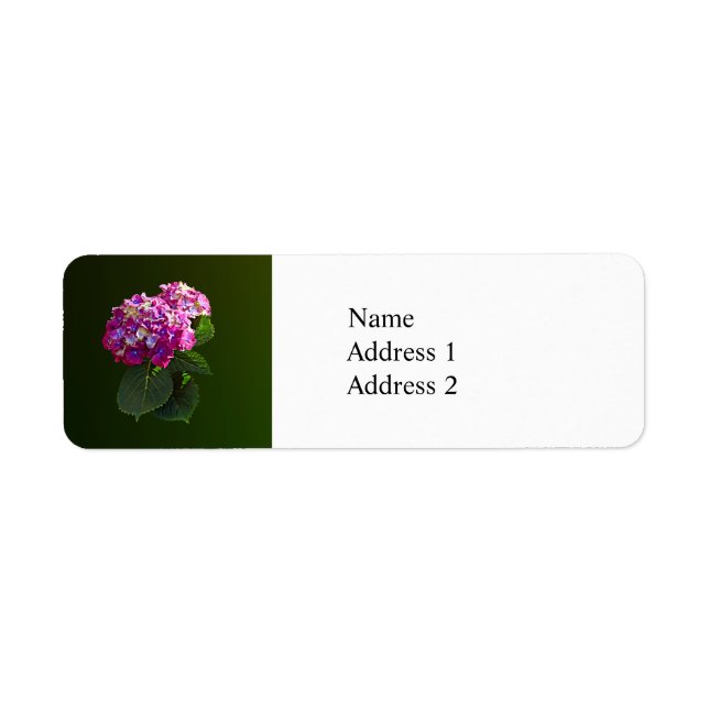 Two Pink Hydrangea Label (Front)