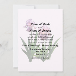 Two Pink Irises Invitation