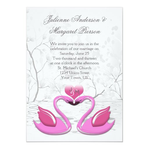 Swan Wedding Invitations 9