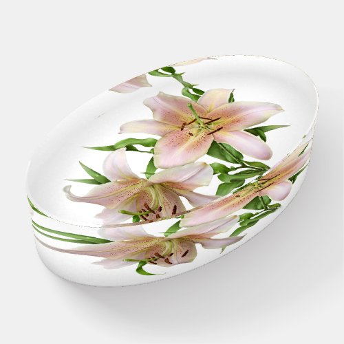 Two Pink Lilies Paperweight