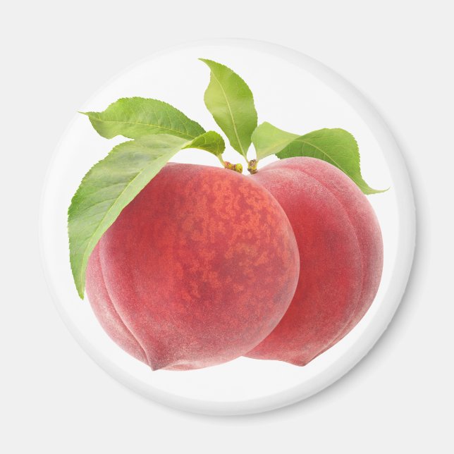 Two pink peaches magnet (Front)