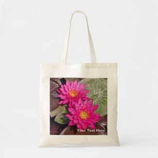 Two Pink Water Lilies Tote Bag