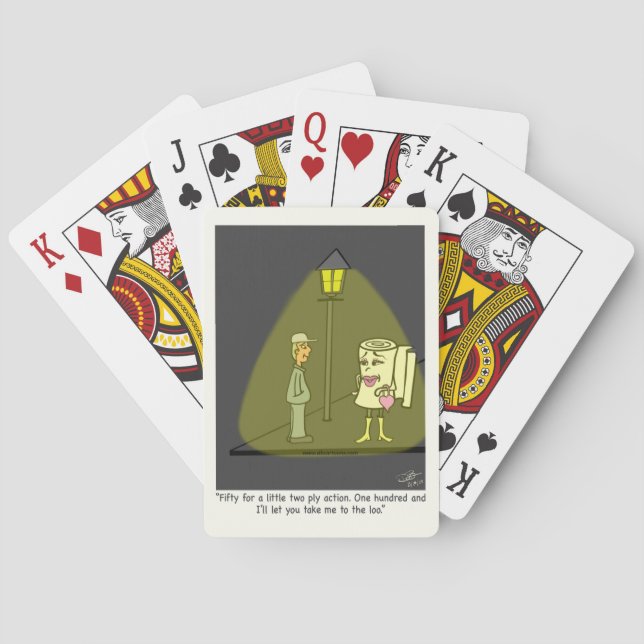 Two Ply Funny Cartoon Poker Cards (Back)