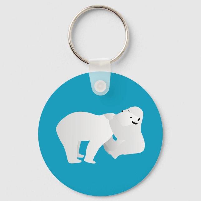 Two polar bears keychain (Front)