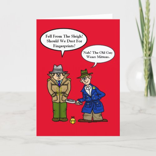 Two Police Detectives Christmas Card
