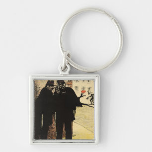 Two policemen hide from the Commissioner's wife Keychain