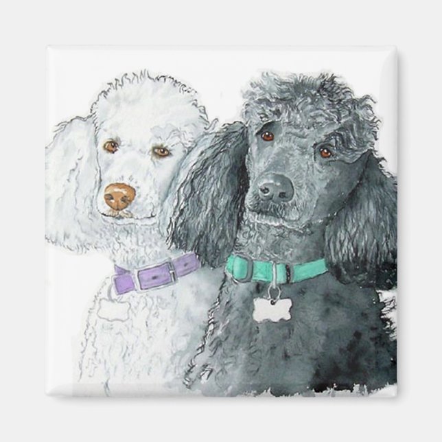 Two Poodles Magnet (Front)