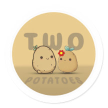 Two Potatoes Classic Round Sticker