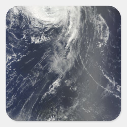 Two powerful storms span the Atlantic Ocean Square Sticker