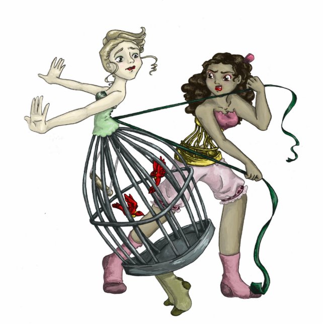 Two Pretty Birds Statuette (Front)