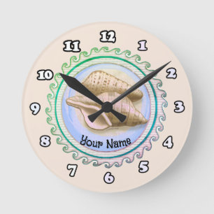 Two Pretty seashells clock