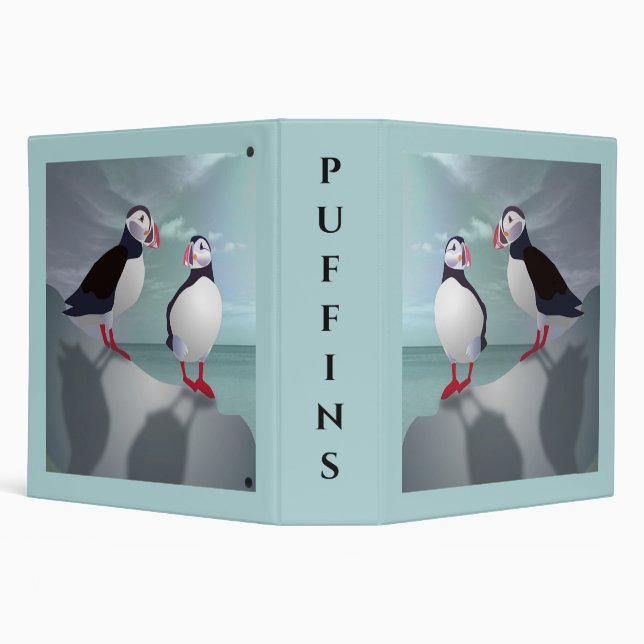 Two Puffins Design Binder (Background)