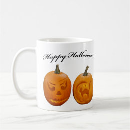 Two Pumpkins Happy Halloween Coffee Mug