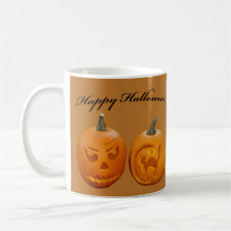 Two Pumpkins Happy Halloween Coffee Mug