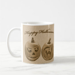 Two Pumpkins Happy Halloween Mug