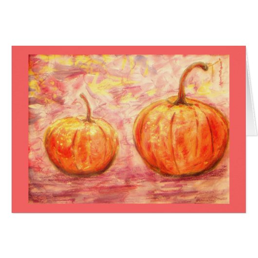 Two Pumpkins peace on earth Cards (Front Horizontal)