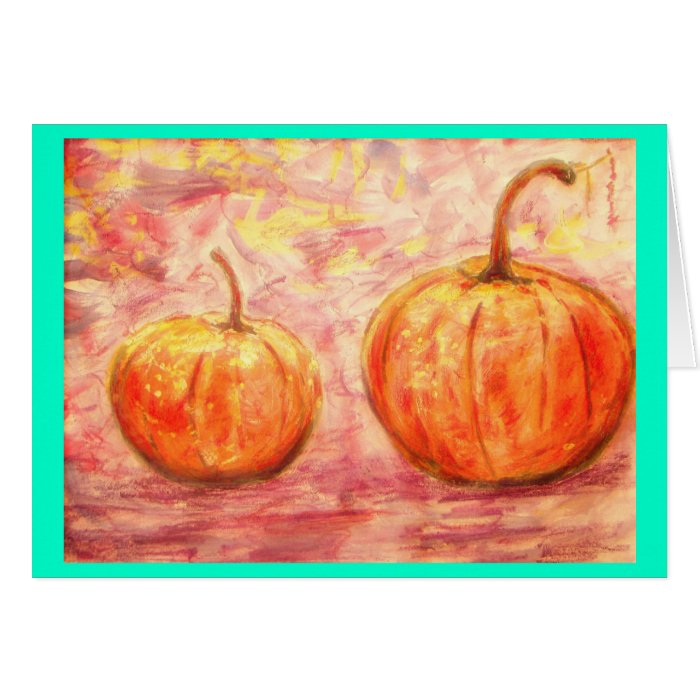 Two Pumpkins peace on earth Cards