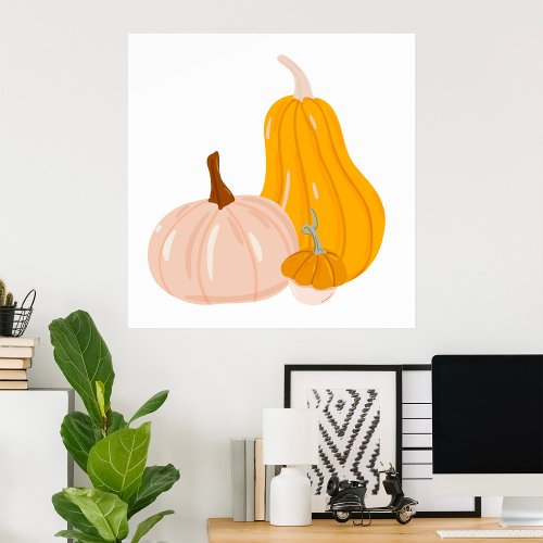 Two Pumpkins Poster