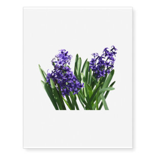 Two Purple Hyacinths Temporary Tattoos