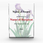 Two Purple Irises Acrylic Award<br><div class="desc">After a long winter,  irises are a welcome sign of spring. Add this design to the product of your choice for a beautiful gift for your favorite flower lover.</div>