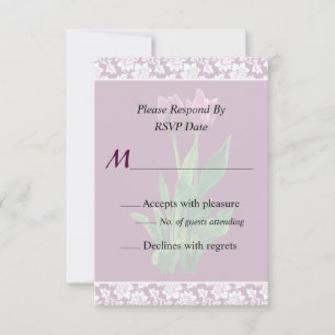 Two Purple Tulips Wedding Invitation