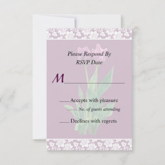 Two Purple Tulips Wedding Invitation