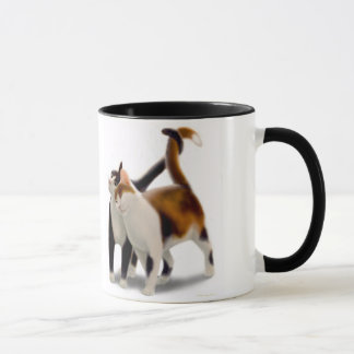 Two Purring Cats Ringer Mug