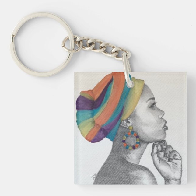 Two QUEENS Double-sided Acrylic Keychain  (Front)