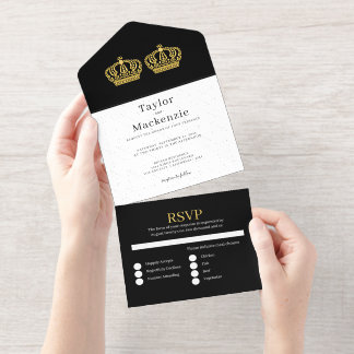 Two Queens Make A Pair Gay Wedding All In One Invitation