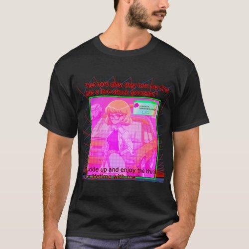 Two Quotes In One Purple Vaporwave Aesthetic Anime T_Shirt