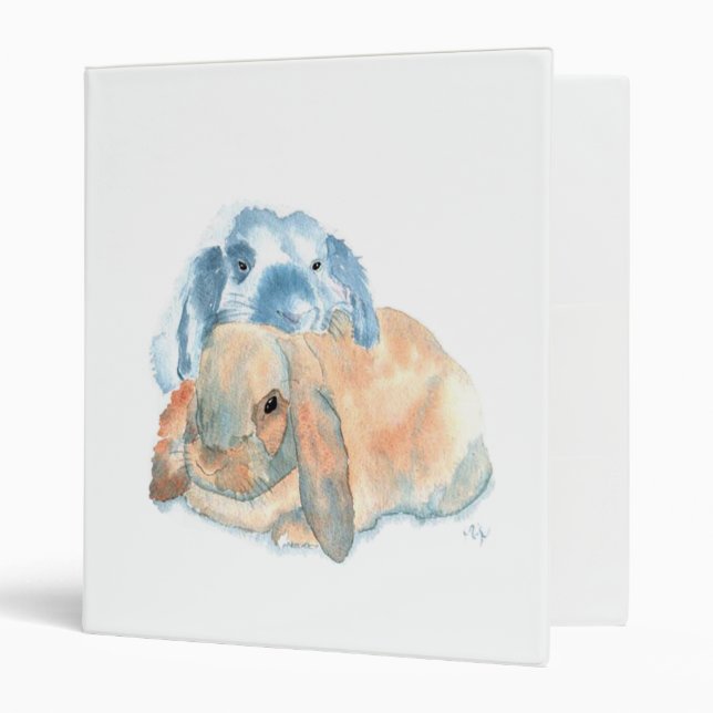 Two Rabbits 3 Ring Binder (Front/Inside)