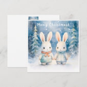 Two rabbits in the Christmas forest (Front/Back)