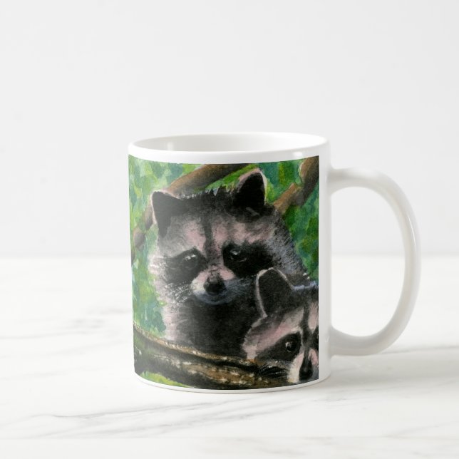 Two Raccoon Bandits Up A Tree Mug (Right)