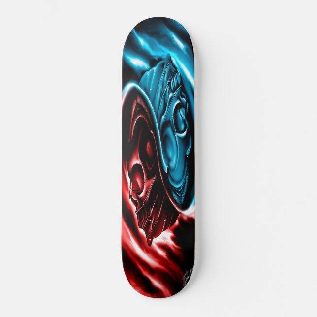 Two Races Skateboard Deck (Front)