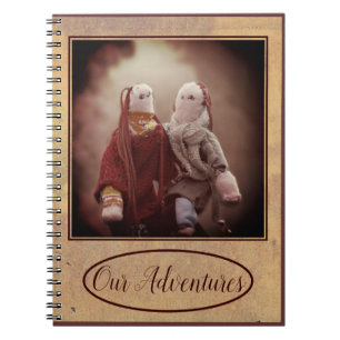 Two Rag Dolls Vintage Retro Pals Notebook