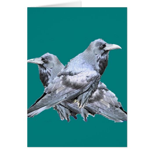 Two Ravens teal Gifts Cards (Front)