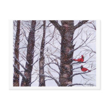 two red birds in winter, Copyright 2005