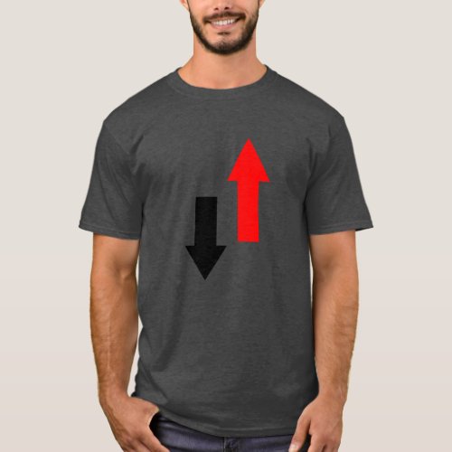 Two Red black arrows pointing up down direction T_Shirt