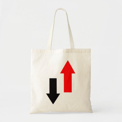 Two Red black arrows pointing up down direction Tote Bag