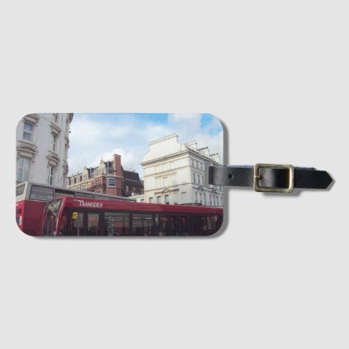 Two Red Buses Neck_To_Neck London Luggage Tag