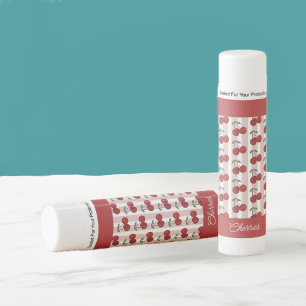 Two Red Cherries Illustration Cute Fruit Art Lip Balm