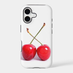 Two Red Cherries On White iPhone 17 Case