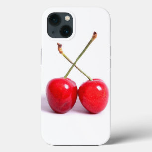 Two Red Cherries On White iPhone 13 Case