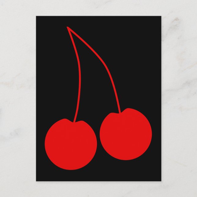Two Red Cherries. Postcard (Front)