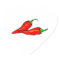 Two Red Chili Peppers on Side