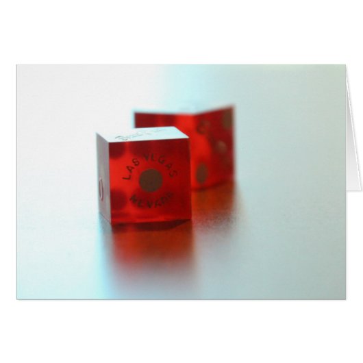 Two Red Dice Cards (Front Horizontal)