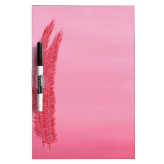 Two Red Feathers Dry Erase Board