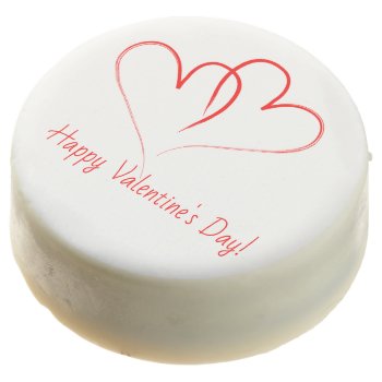 Two Red Hearts - Happy Valentine's Day! Chocolate Covered Oreo by Frankipeti at Zazzle