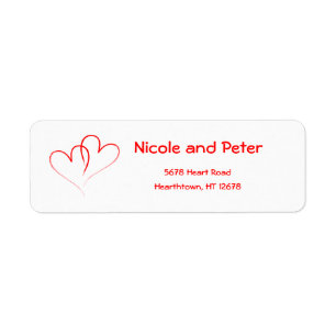 Two Red Hearts Label