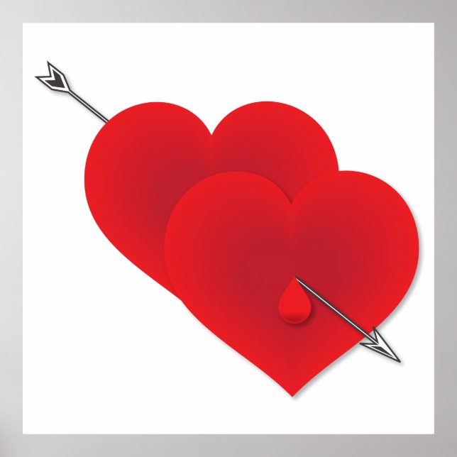 Two red hearts poster (Front)